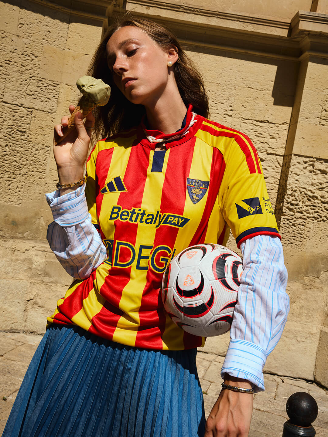 Camisa titular do US Lecce 2026-2027 adidas