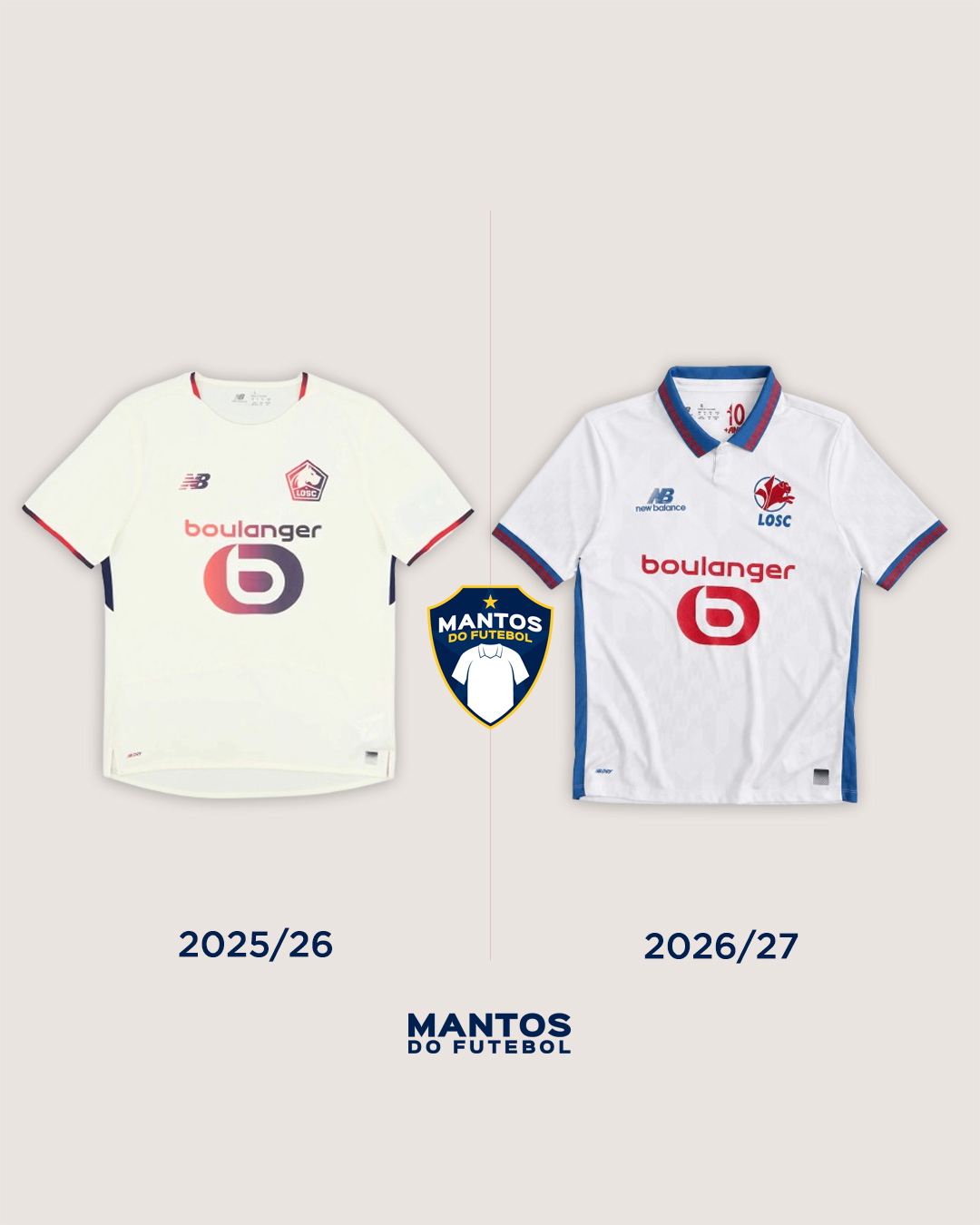 camisa reserva losc lille 2026-2027 new balance Antes x Depois
