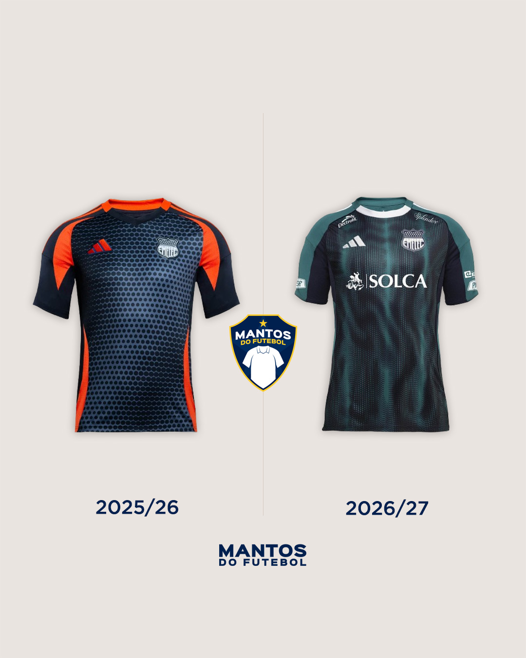 Terceira camisa do Equador 2026-2027 adidas Antes x Depois