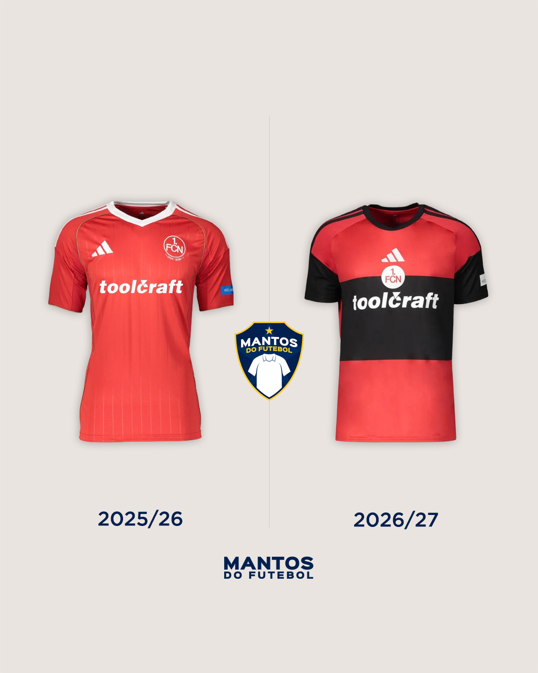 Terceira camisa do Nuremberg 2026-2027 adidas - Antes x Depois