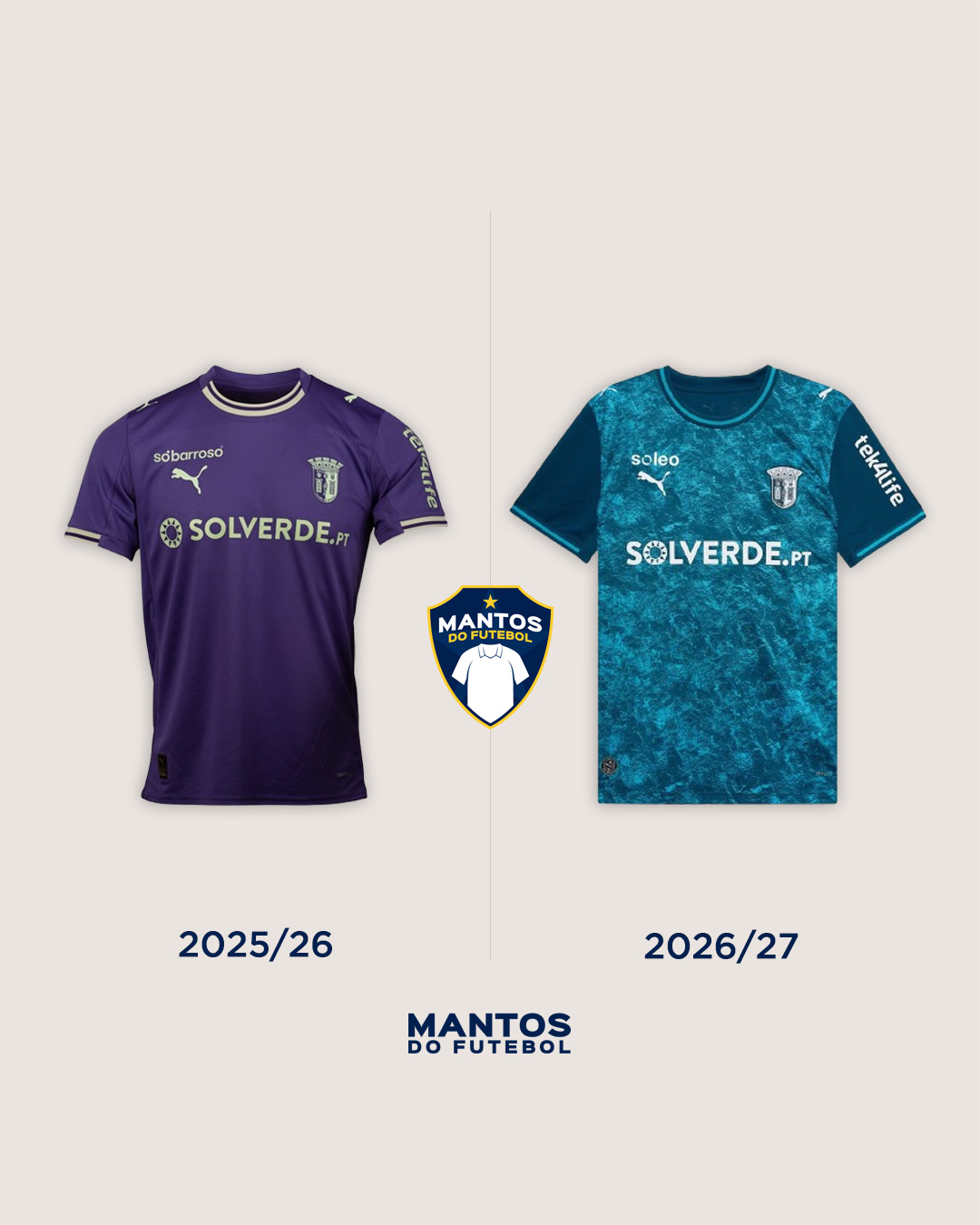 Terceira camisa do SC Braga 2026-2027 puma - Antes x Depois