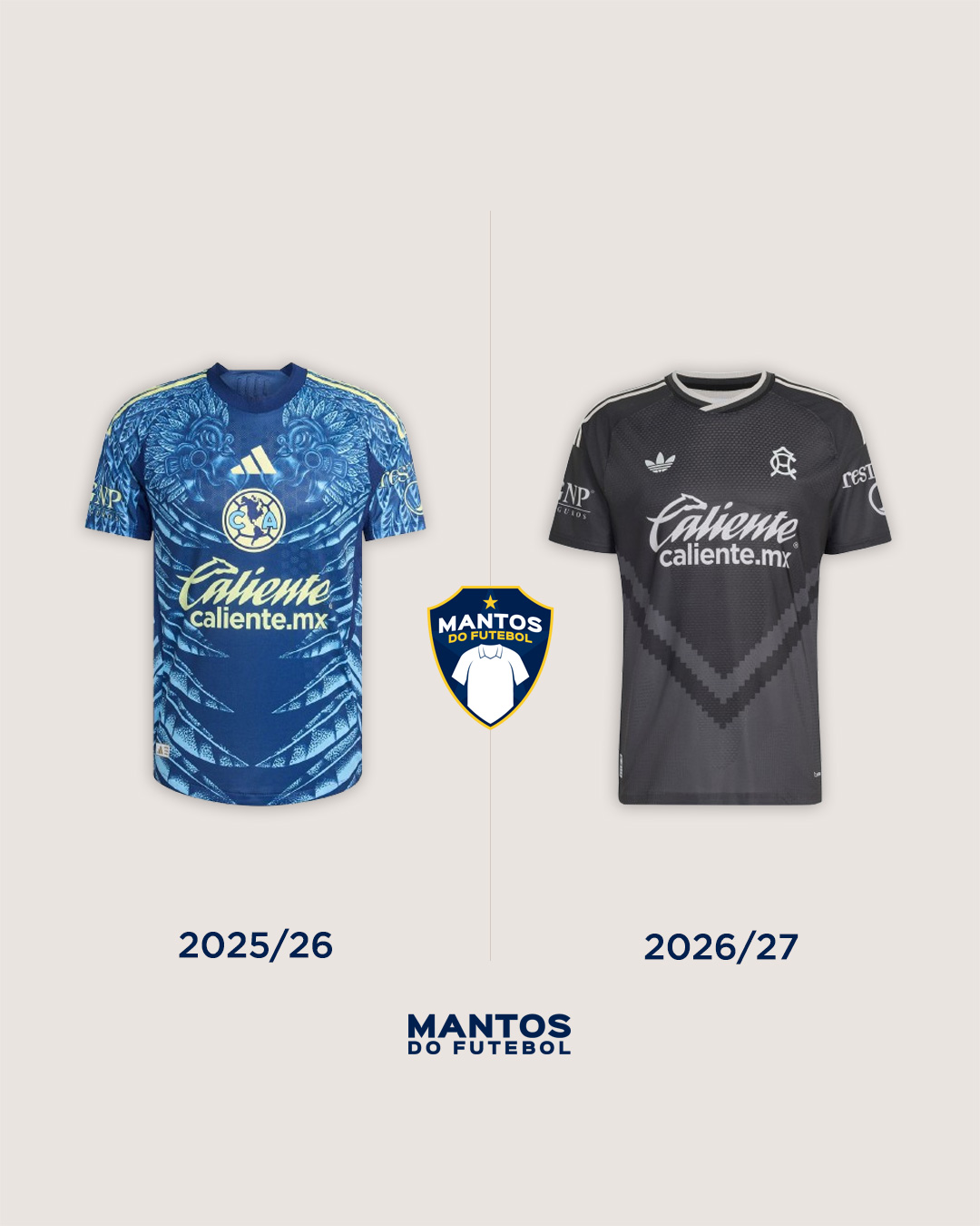 Camisa reserva do Club América 2026-2027 adidas Antes x Depois
