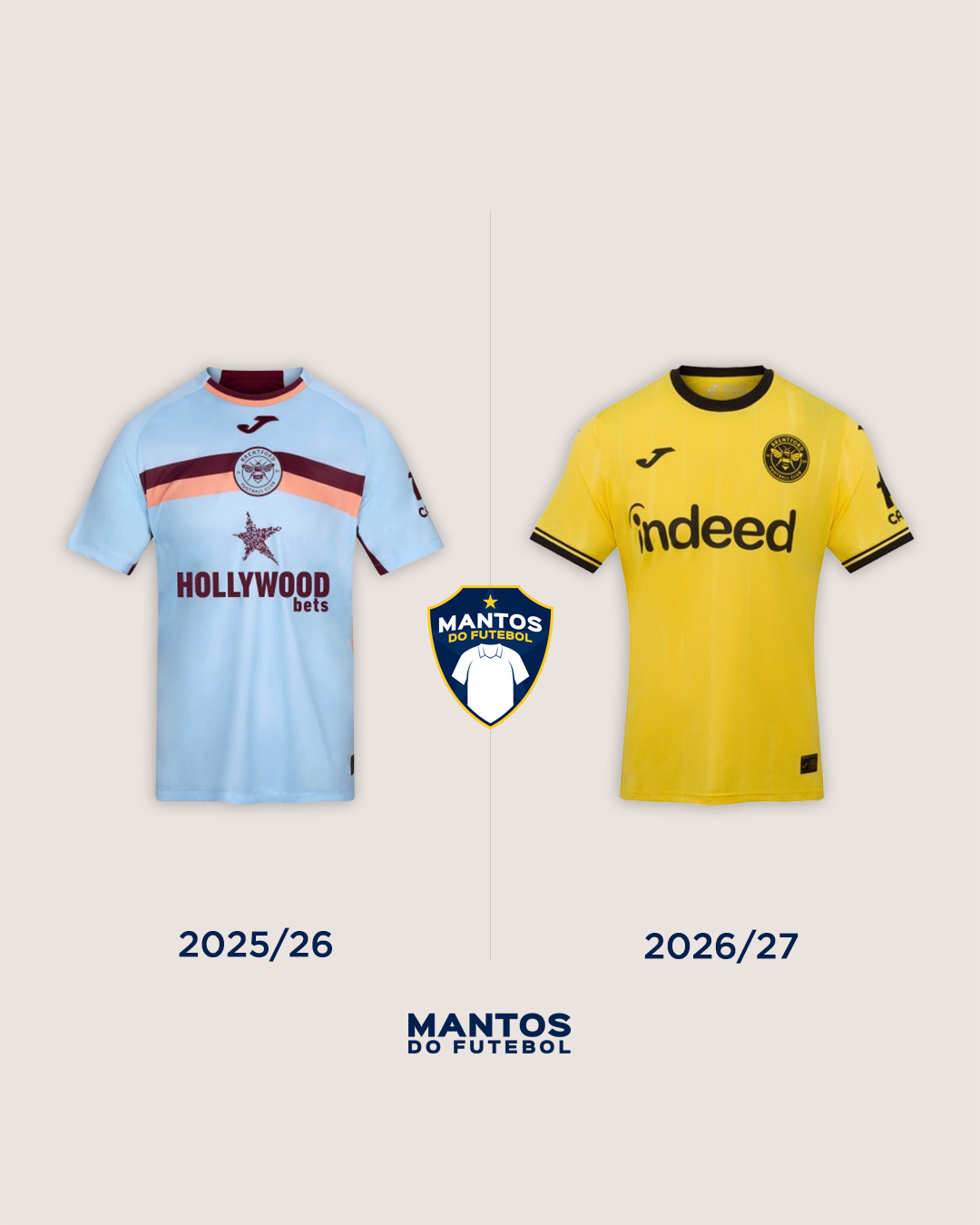 Terceira camisa do Brentford 2026-2027 JOMA