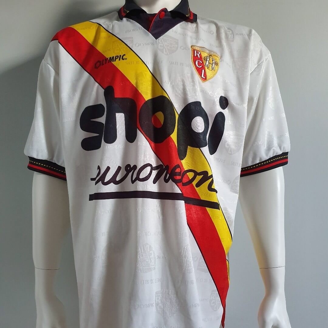 camisa reserva do RC Lens 1994-1995 Olympic