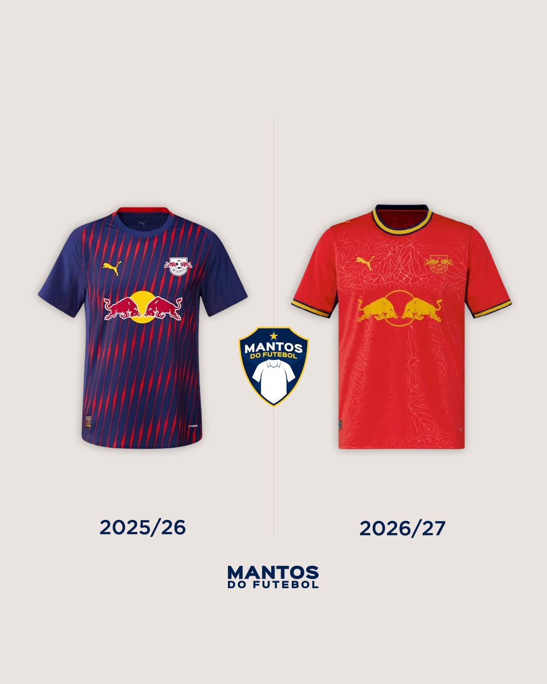 Terceira camisa do RB Leipzig 2026-2027 PUMA Antes x Depois