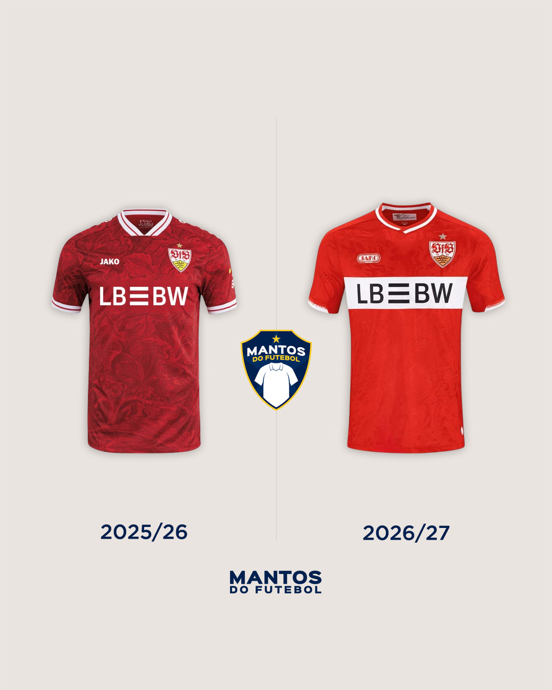 Camisa reserva do stuttgart 2026-2027 jako Antes x Depois