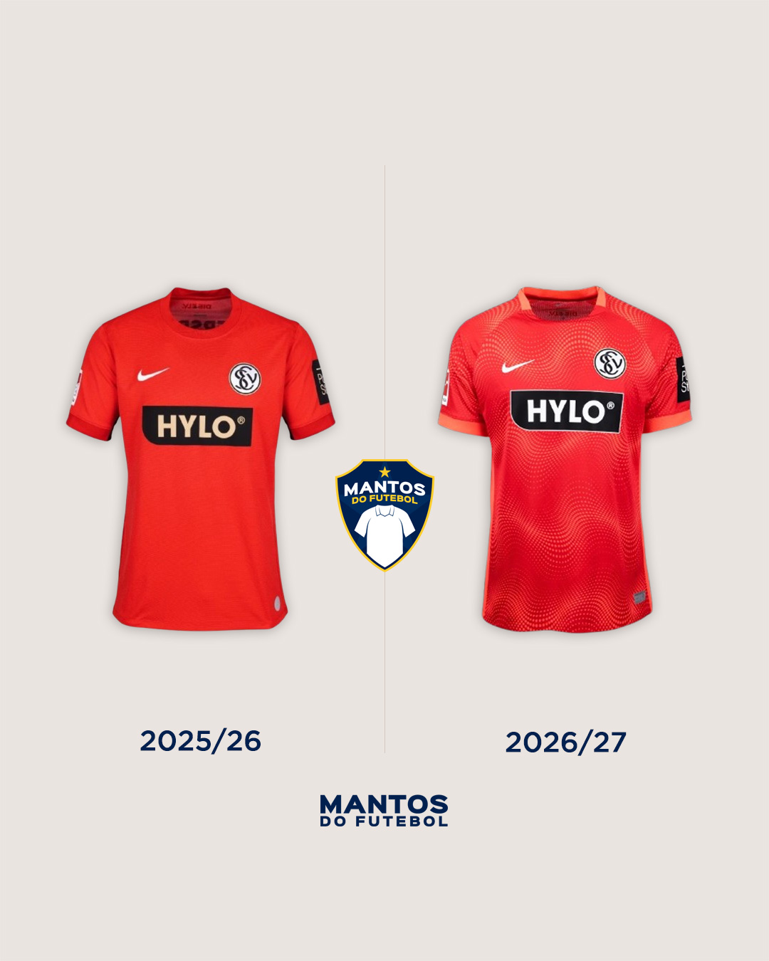 Terceira camisa do Elversberg 2026-2027 Nike Antes x Depois