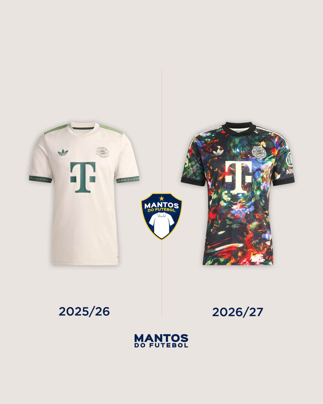 Camisa Oktoberfest do Bayern de Munique 2026 adidas Antes x Depois