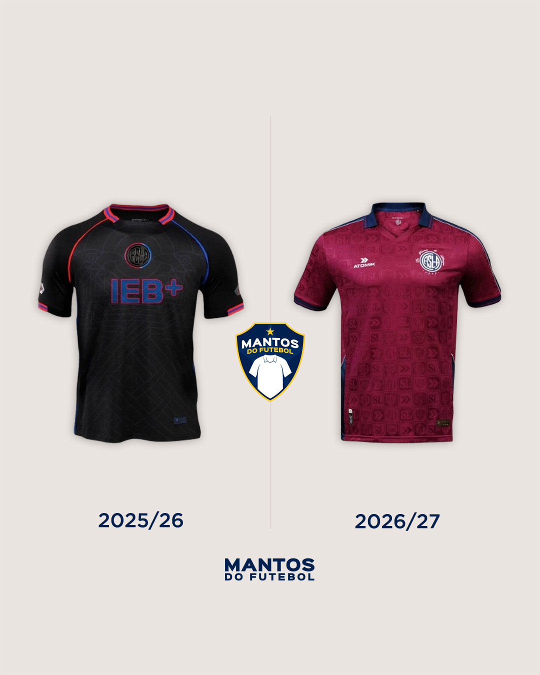 Terceira camisa do San Lorenzo 2026-2027 Atomik ANtes x Depois