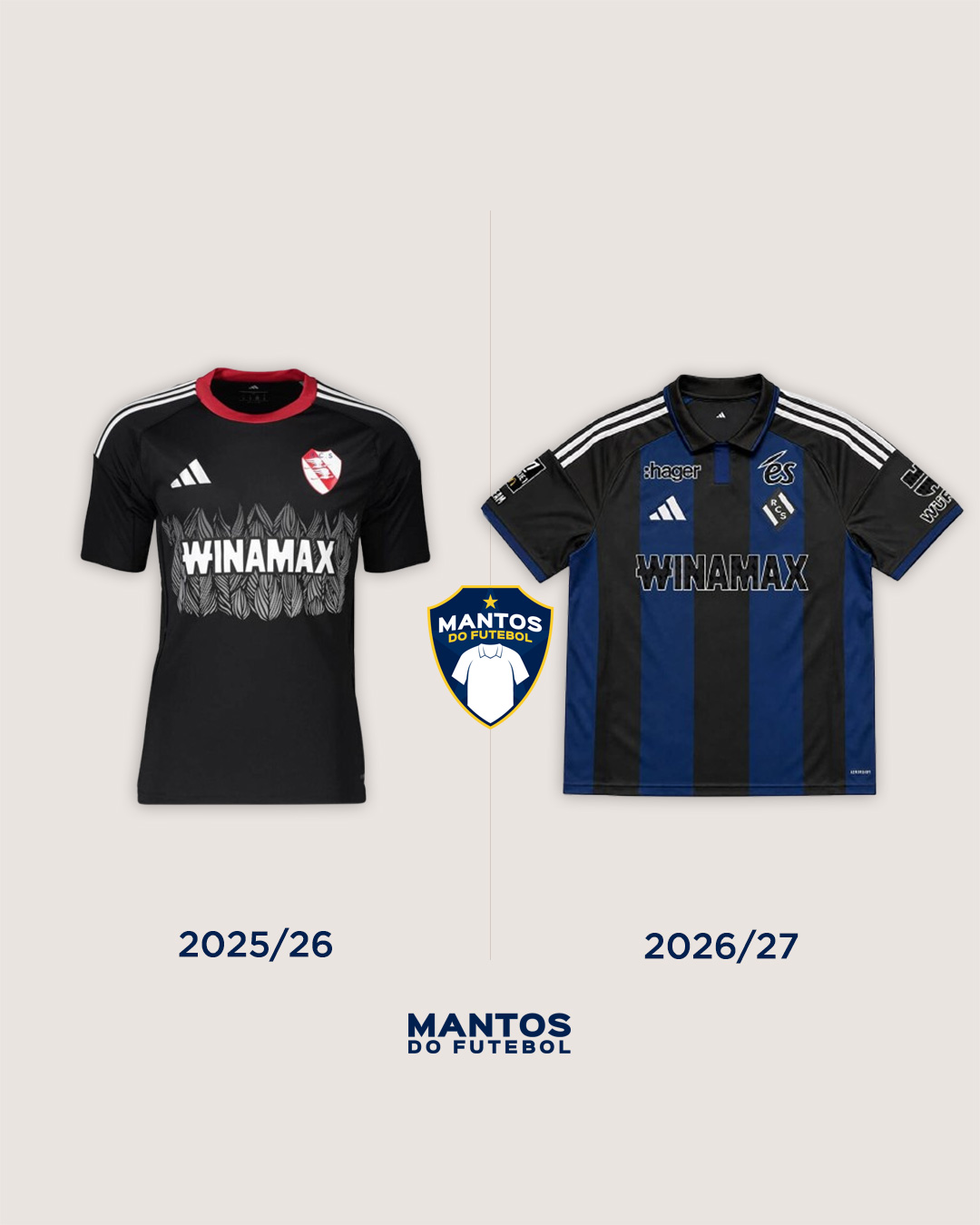 Terceira camisa do Racing Strasbourg 2026-2027 adidas Antes x Depois