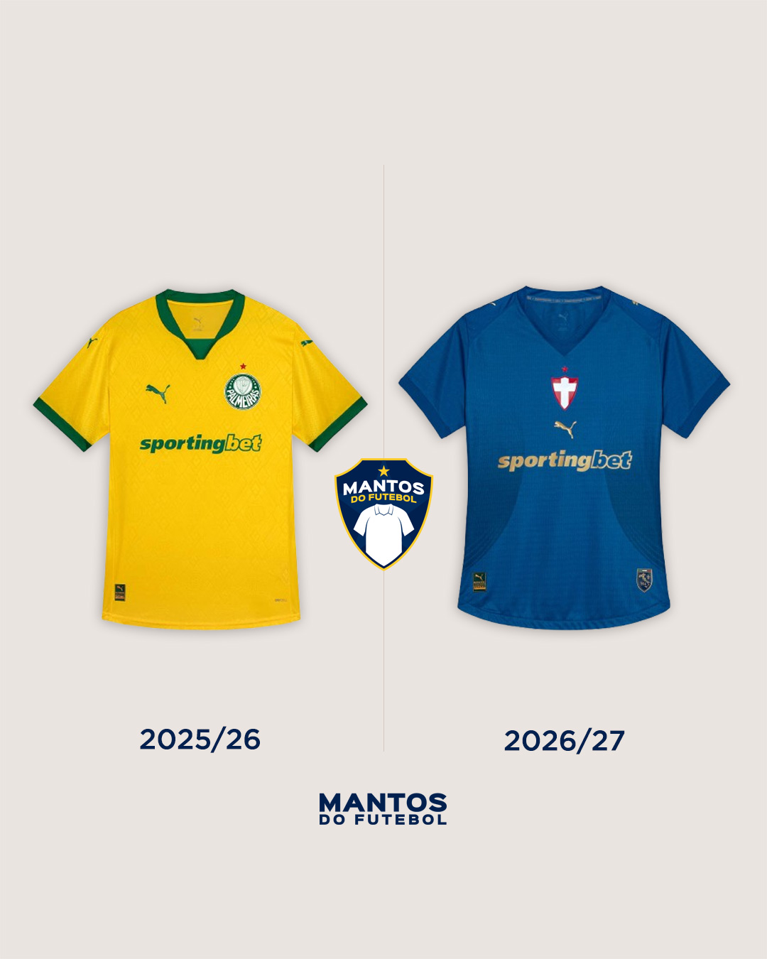 Terceira camisa do Palmeiras 2026-2027 PUMA Antes x Depois