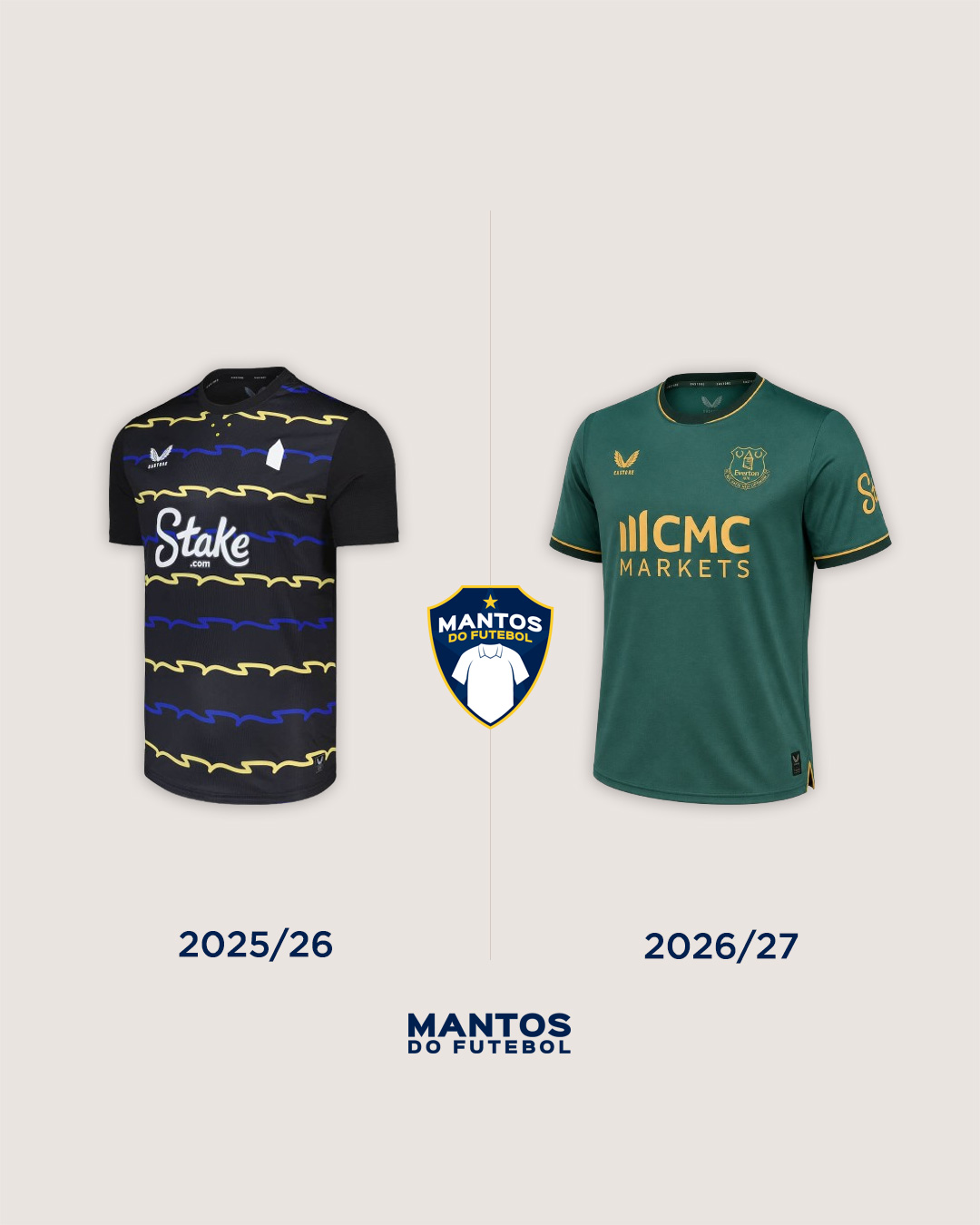 terceira camisa everton 2026-2027 castore Antes x Depois