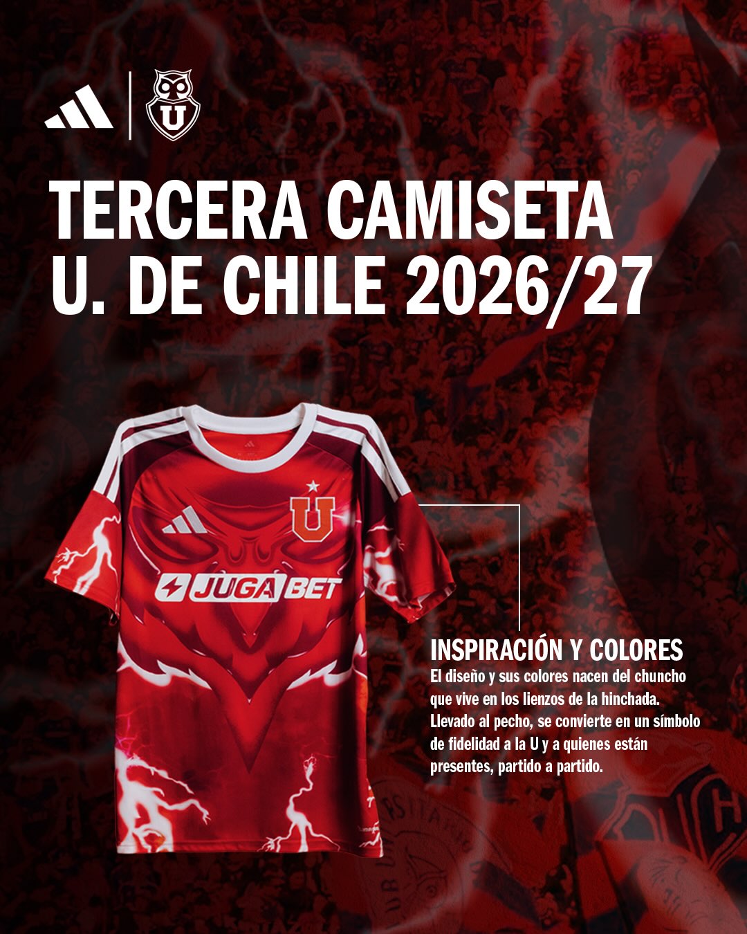 terceira camisa unviersidad de chile 2026-2027 adidas