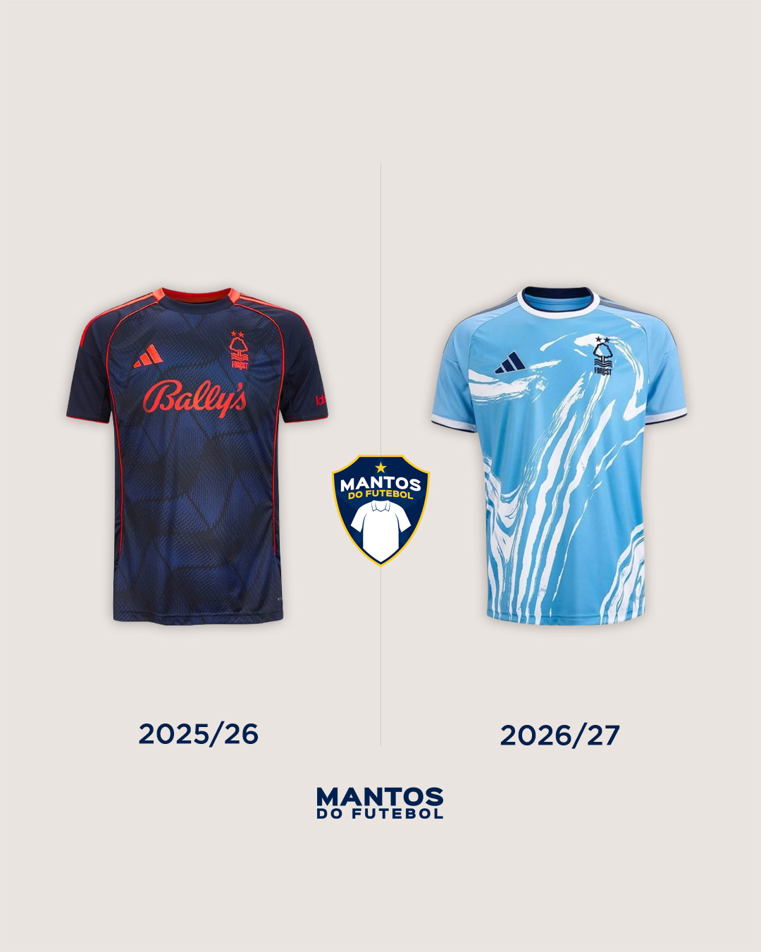 terceira camisa nottingham forest 2026-2027 adidas Antes x Depois
