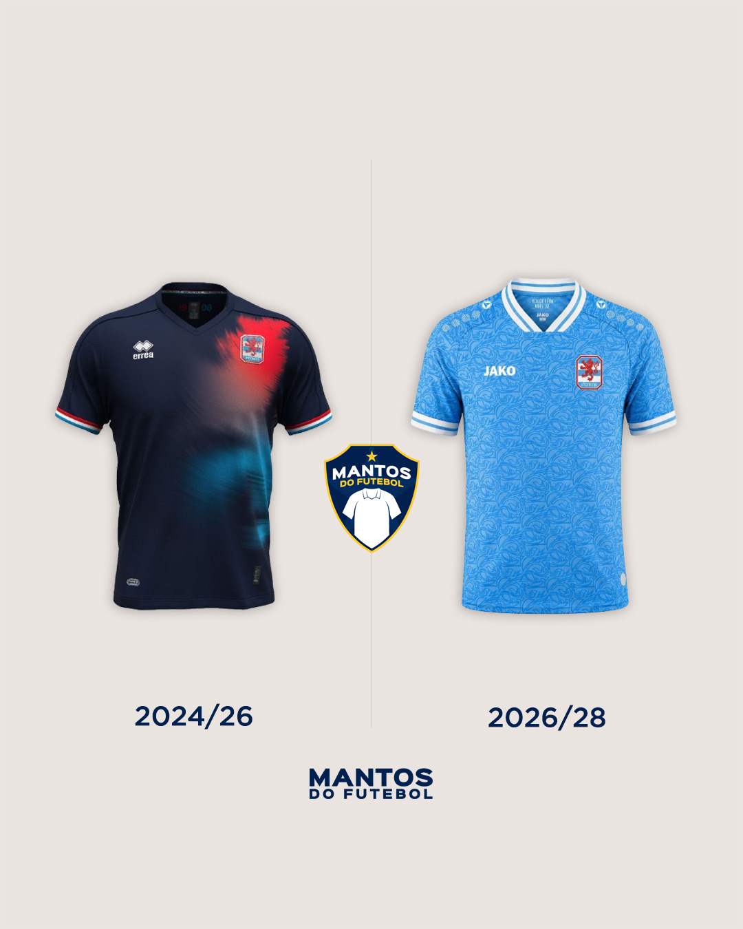 Camisa reserva de Luxemburgo 2026-2027 Jako Antes x Depois