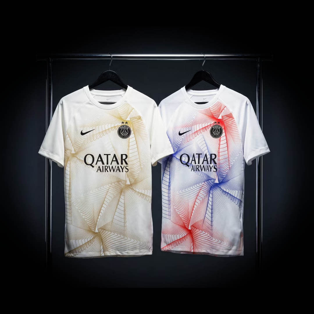 Camisas pré-jogo do PSG Champions League 2026-2027 Nike kit