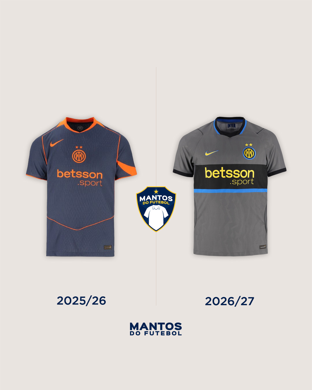 Terceira camisa da Inter de Milão 2026-2027 Nike Antes x Depois