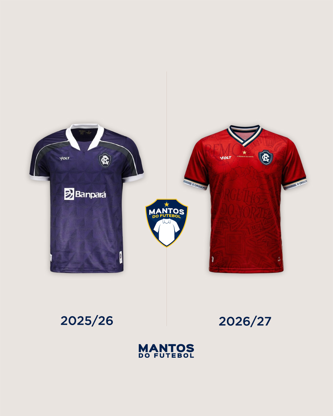 Terceira camisa do Clube do Remo 2026-2027 Volt Antes x Depois
