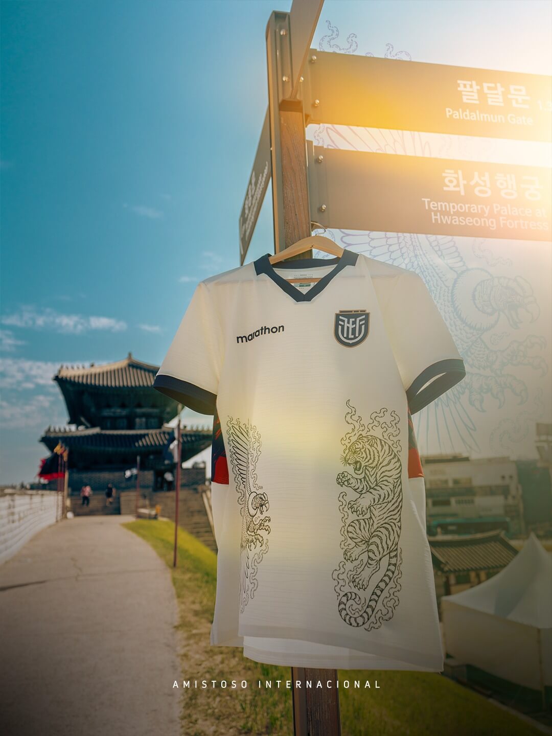 Equador camisa especial contra Coréia do Sul