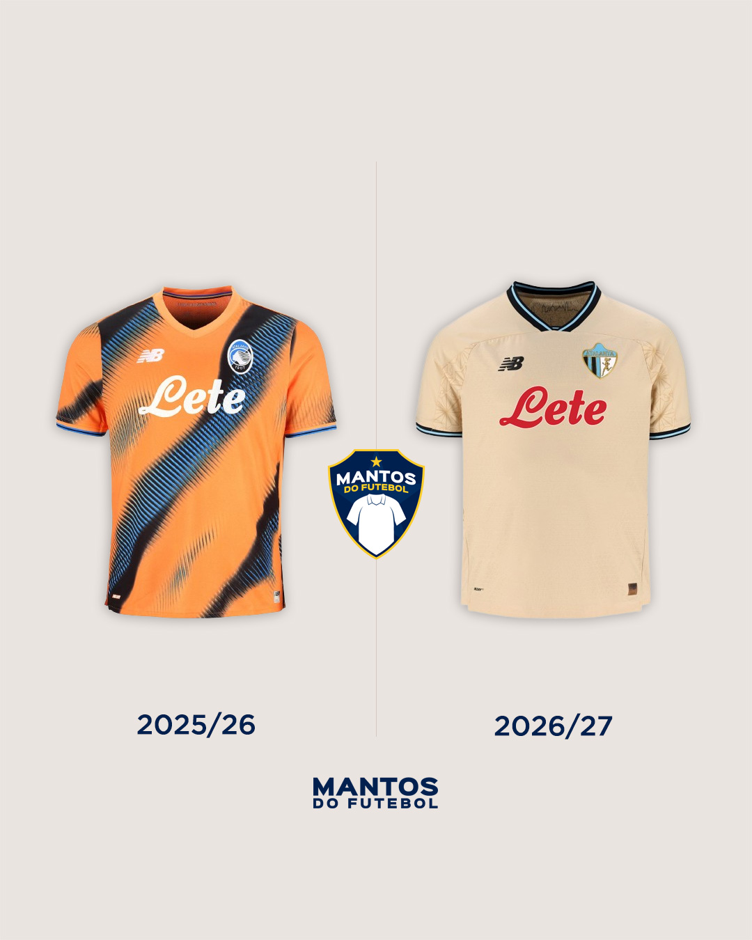 terceira camisa atalanta 2026-2027 new balance Antes x Depois