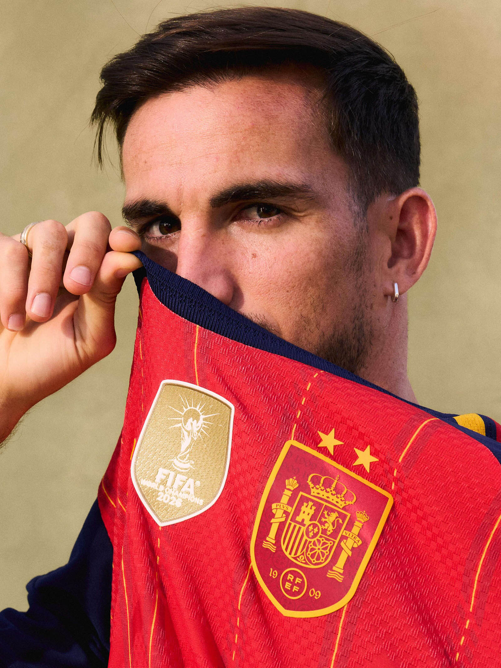 Espanha camisa duas estrelas patch de campeão mundial 2026
