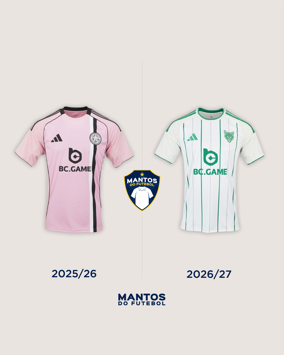 Terceira camisa leicester city 2026-2027 adidas Antes x Depois