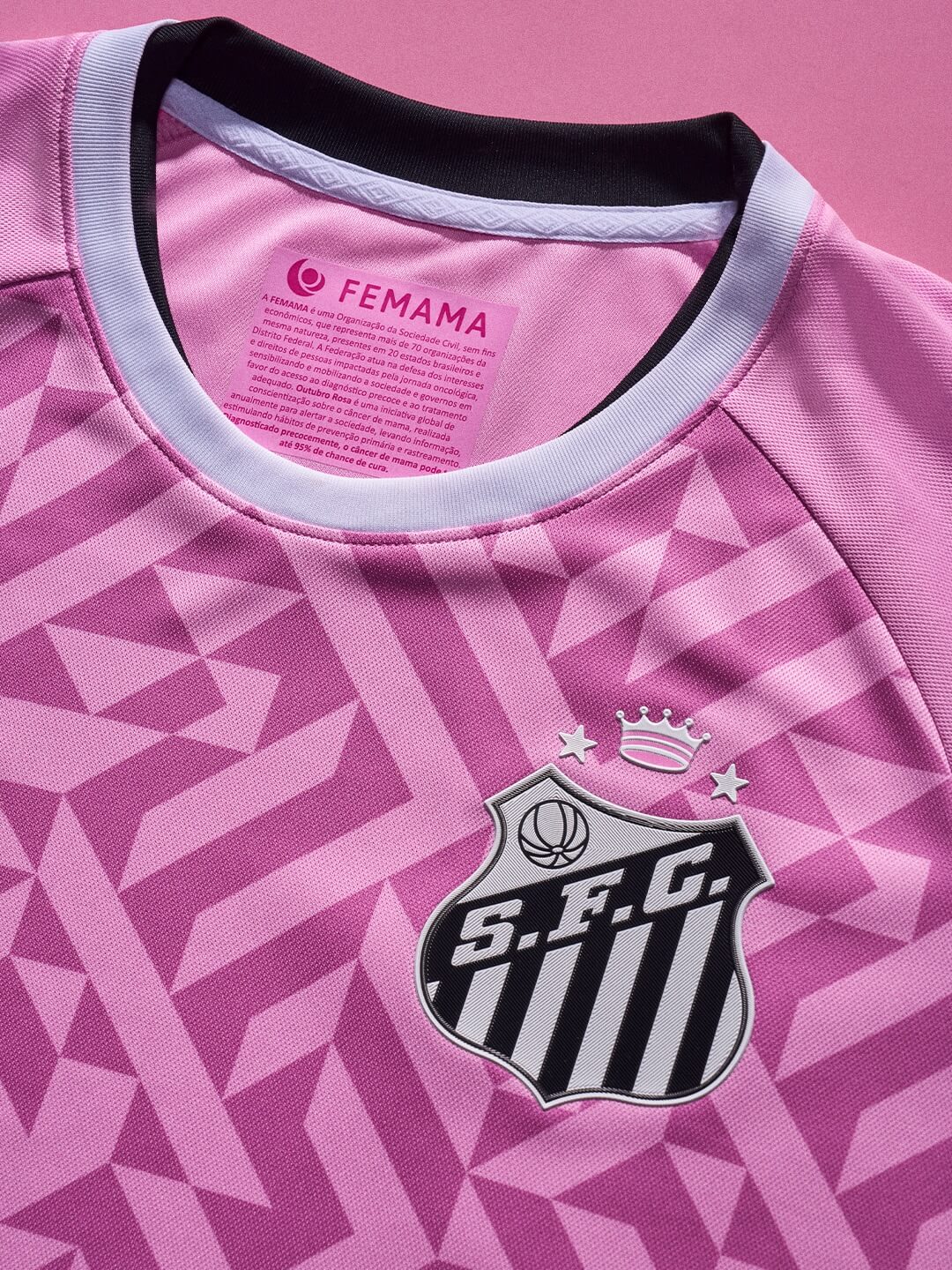 Camisa do Santos Outubro Rosa 2026 Umbro Femama