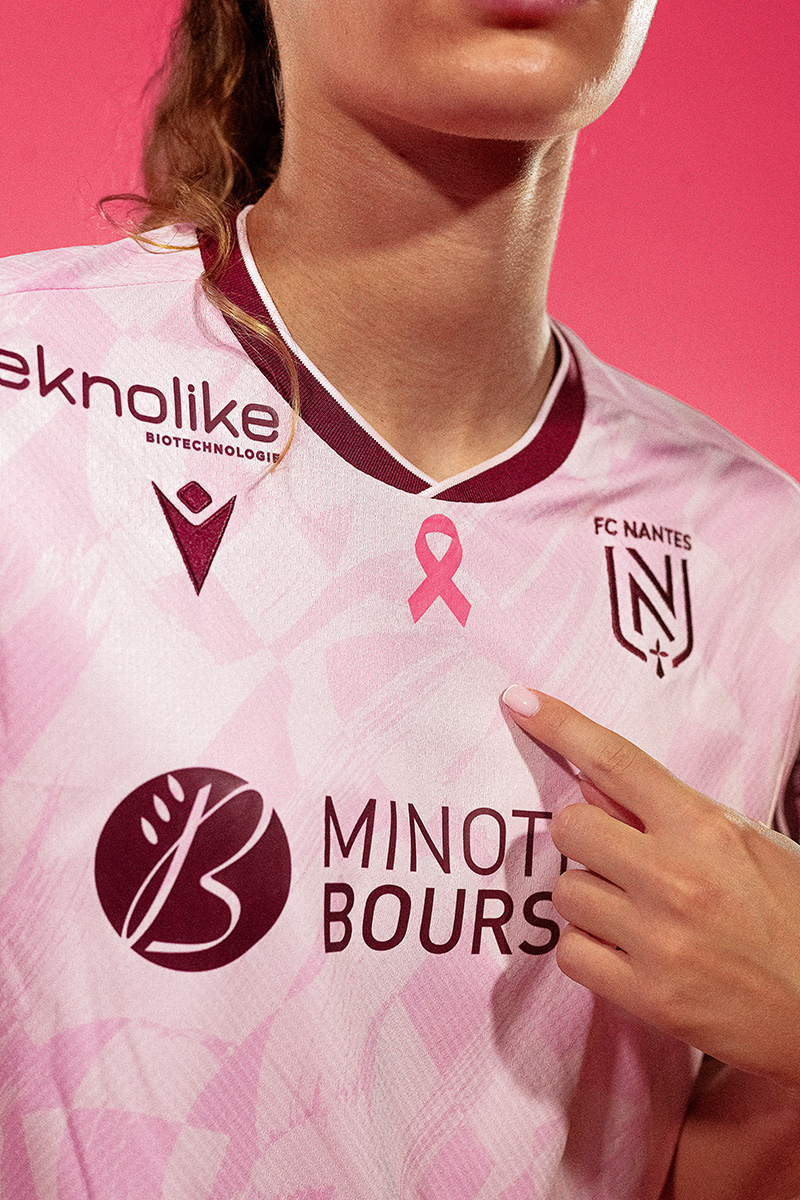 Camisa do FC Nantes Outubro Rosa 2026 Macron