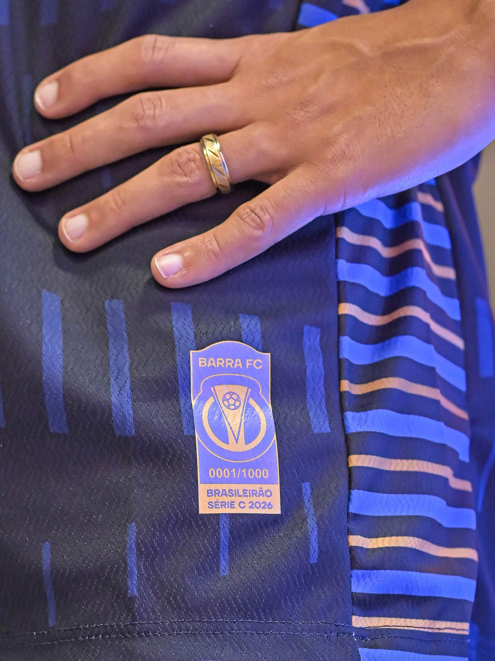 Camisa comemorativa do Barra FC título Série D 2025 Volt Sport
