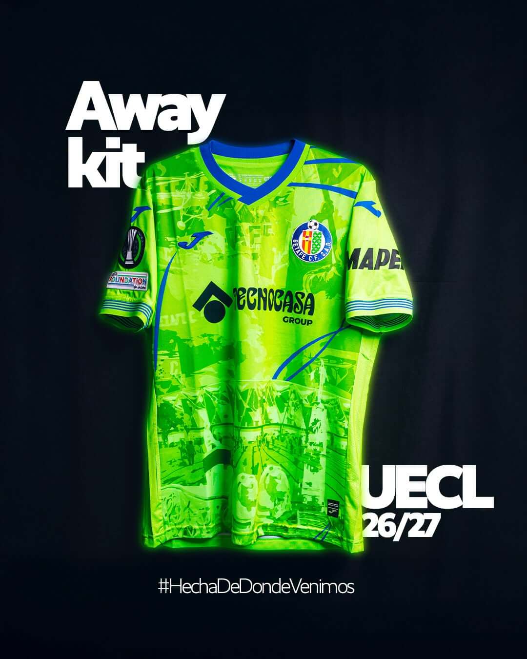 Camisas do Getafe UECL 2026-2027 JOMA