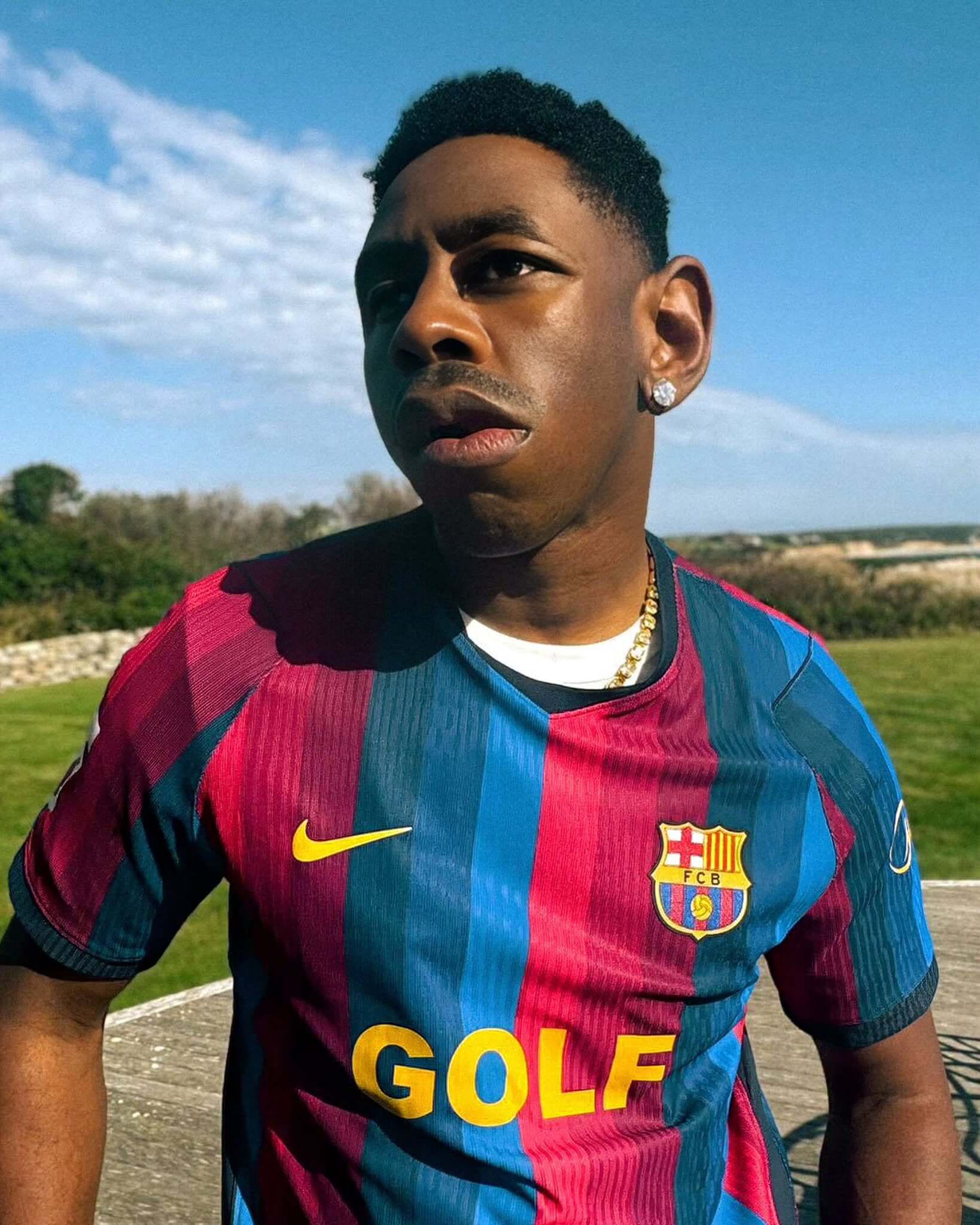 Barcelona x Nike x GOLF camisa Tyler The Creator