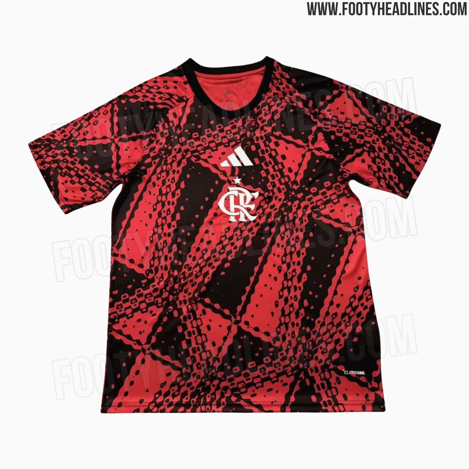 Camisa pré-jogo do Flamengo 2026-2027 adidas