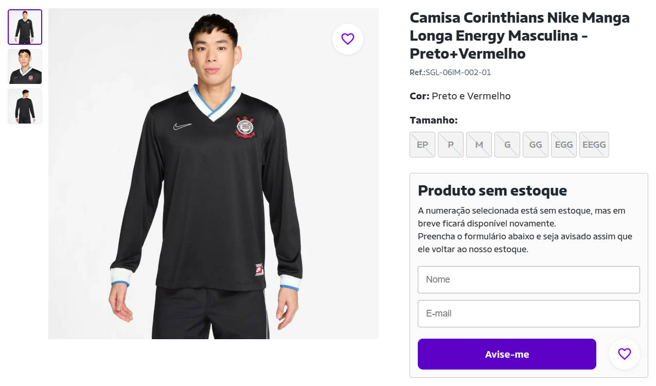Camisa Corinthians Energy 2026 Nike
