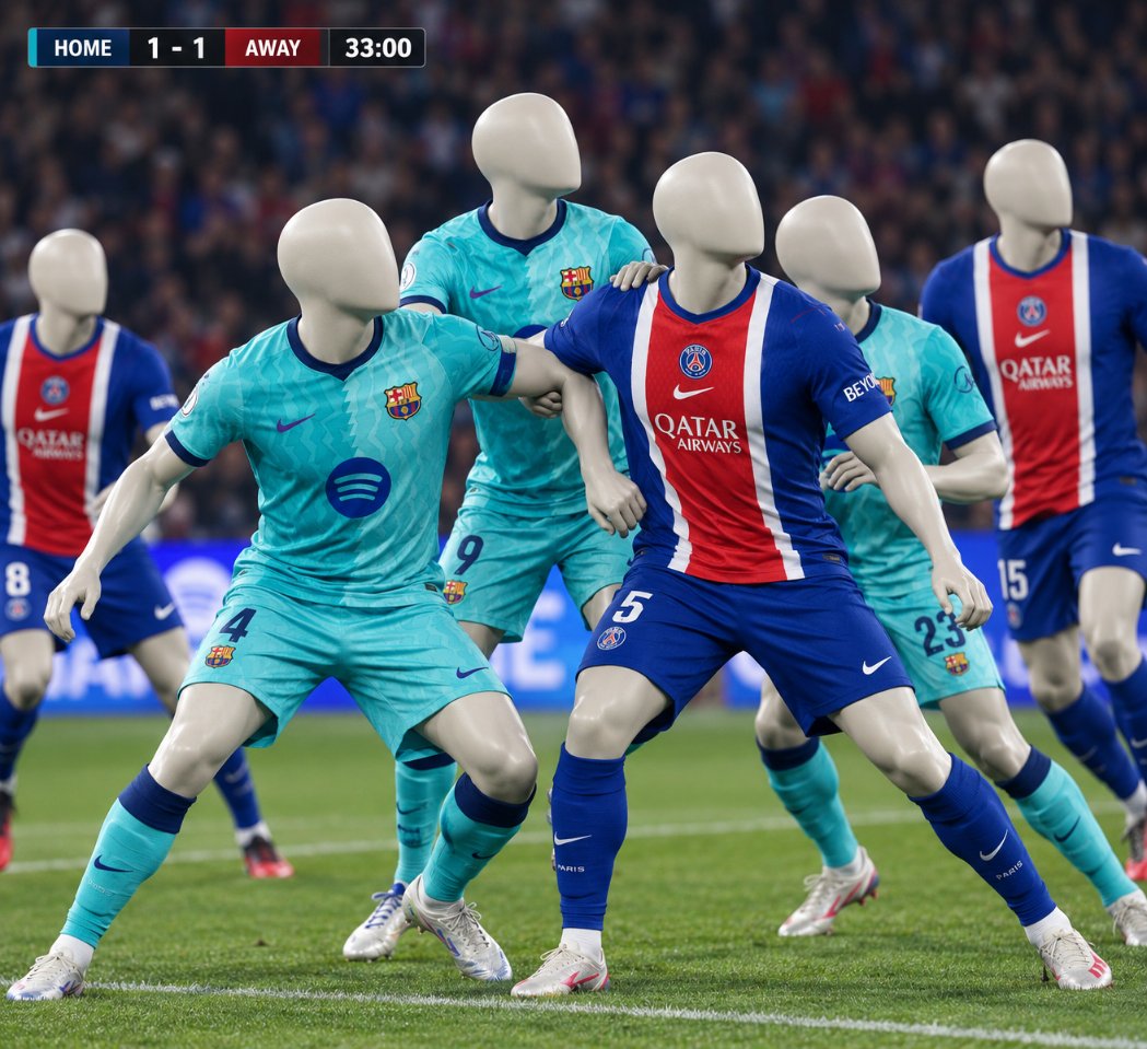 PSG x Barcelona Kit Clash UEFA