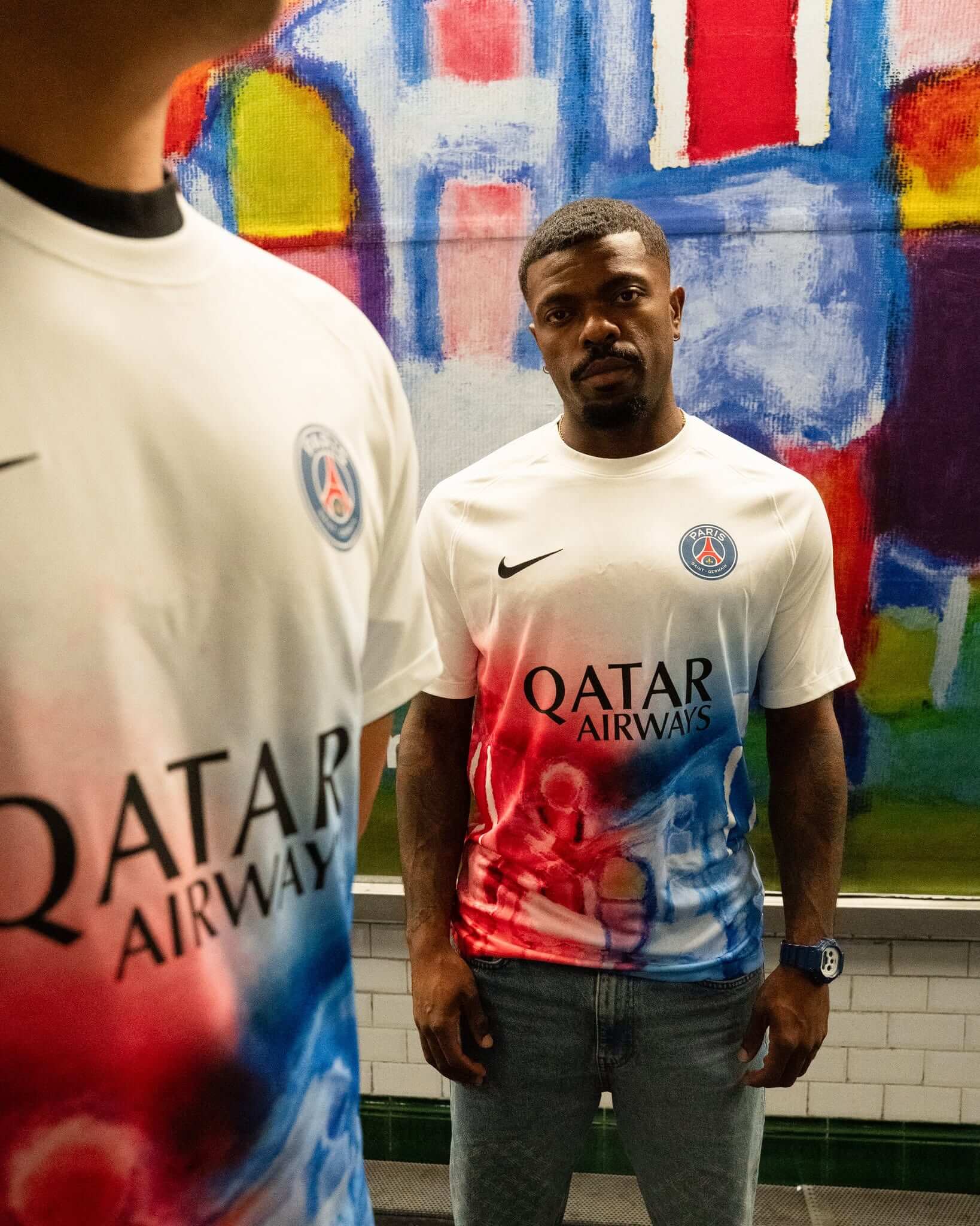 Camisa pré-jogo PSG Art Basel 2026 Nadjib Ben Ali