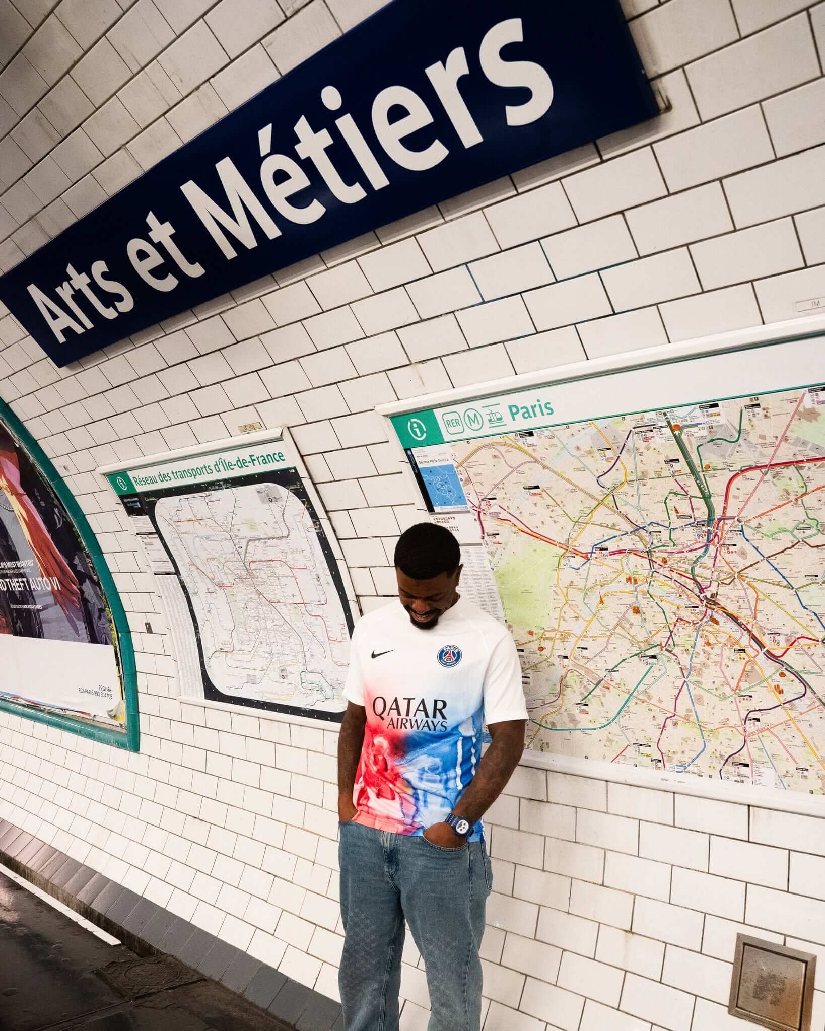 Camisa pré-jogo PSG Art Basel 2026 Nadjib Ben Ali